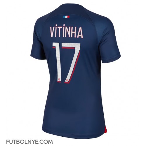 Camiseta Paris Saint-Germain Vitinha Ferreira #17 Primera Equipación para mujer 2023-24 manga corta